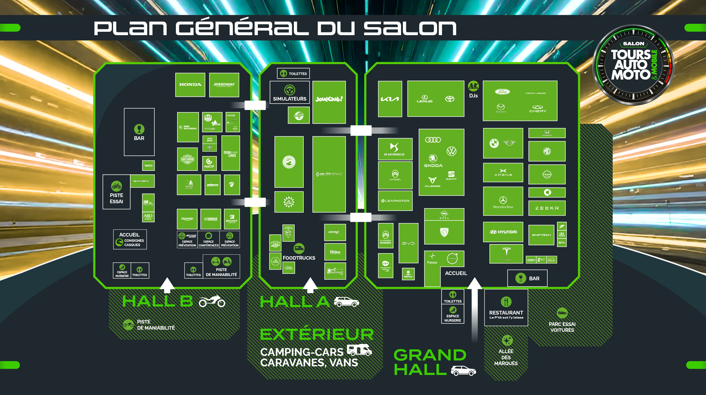 Plan général du Salon Tours Auto Moto & Mobilité