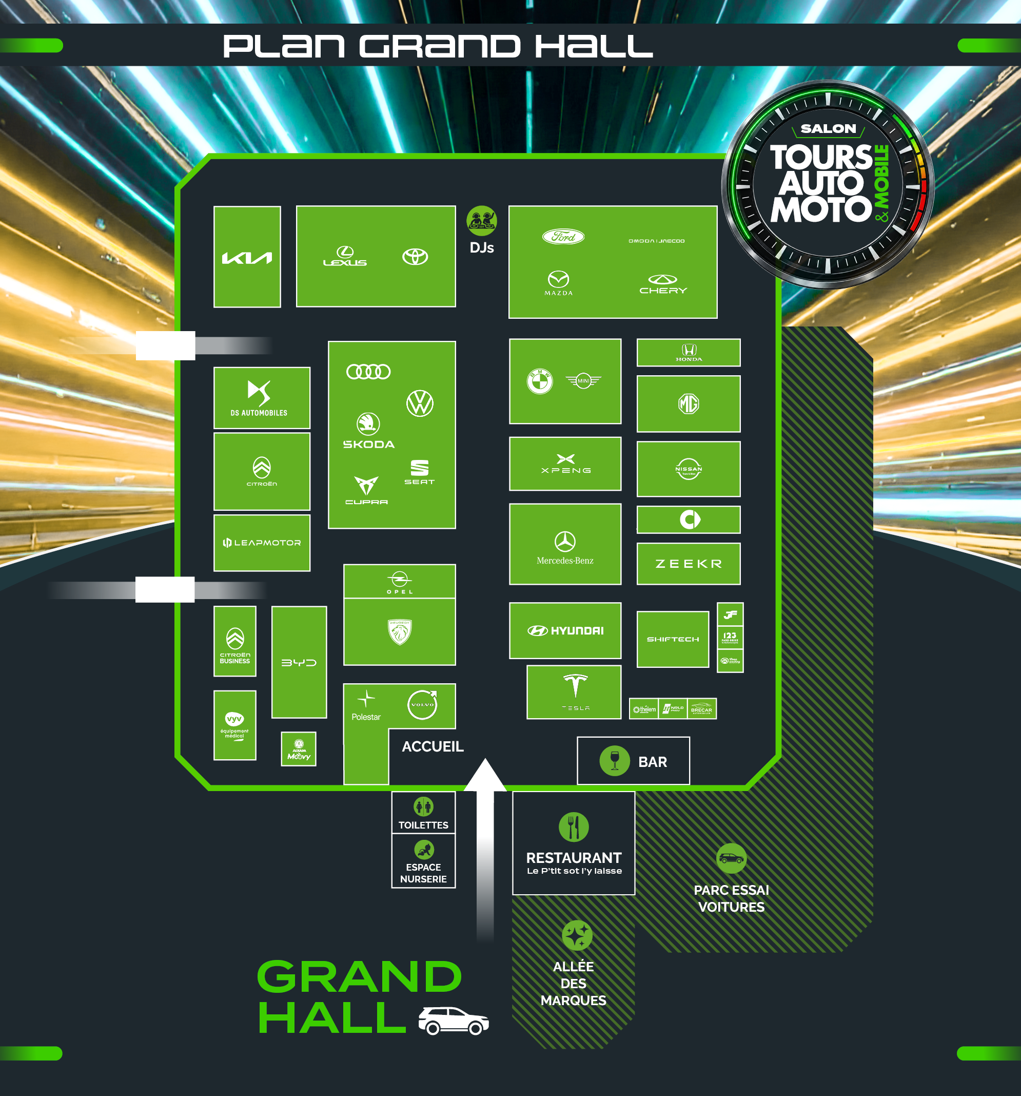 Plan du Grand Hall