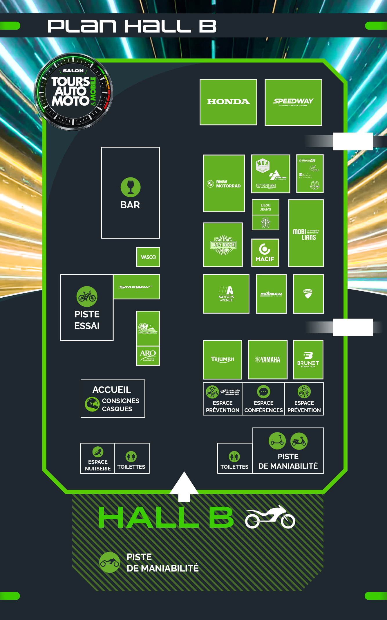 Plan du Hall B